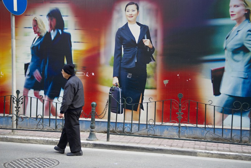 ambiance dans les rues de Shanghai