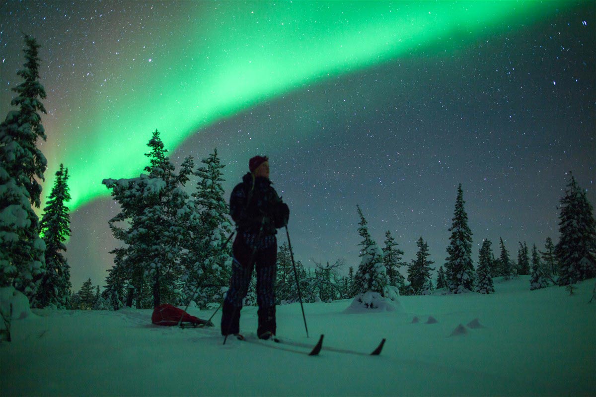 aurore boréale en Finlande