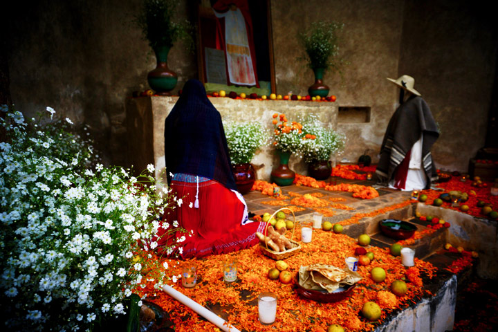 Autel pour la fête des morts au mexique