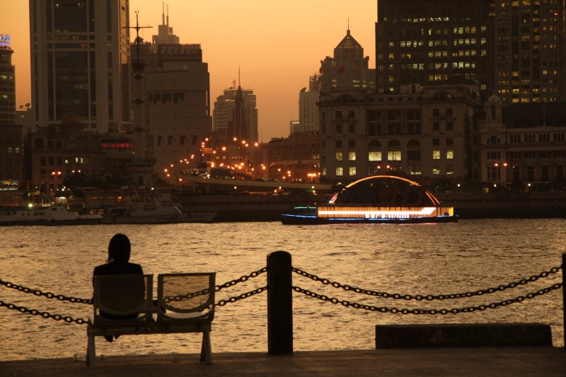 Couché de soleil à Shanghai