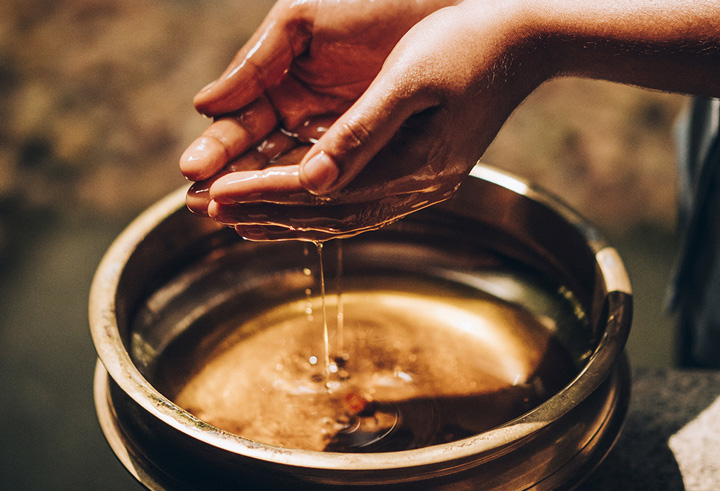 Détail de l'eau en Inde