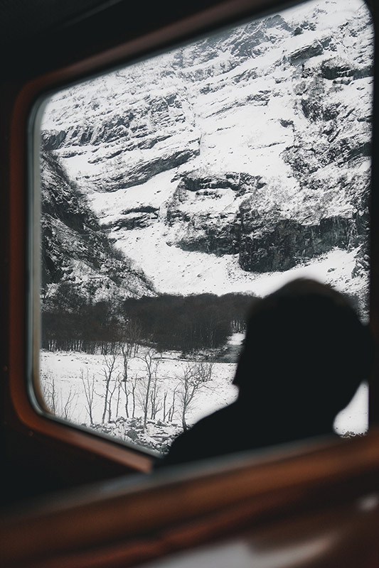 vue de l'intérieur du train