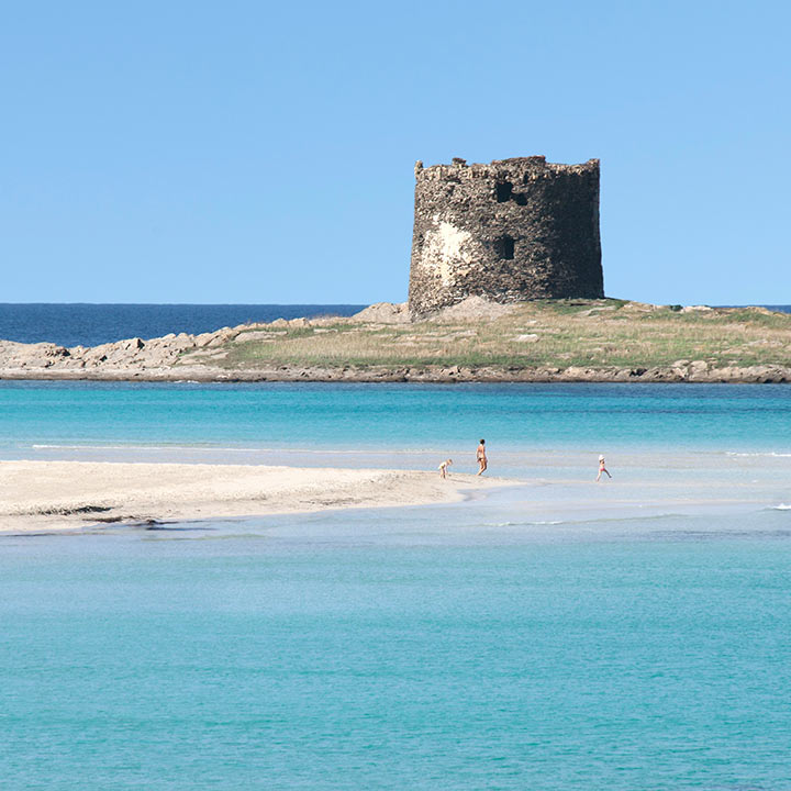 La plage de La Pelosa à Stintino