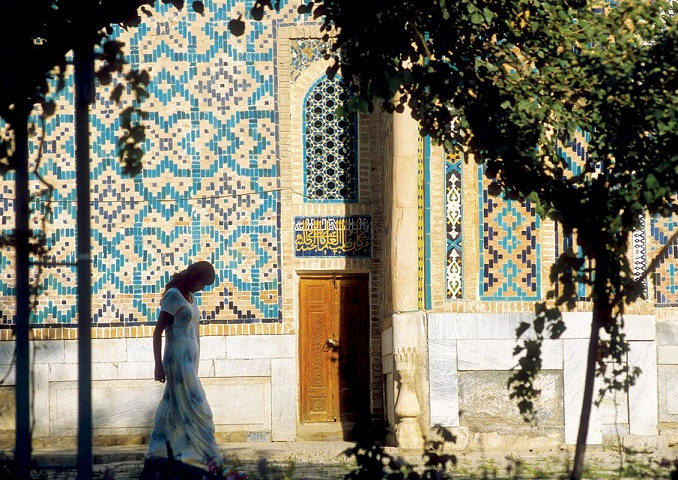 Rue de Samarcande en Ouzbékistan 