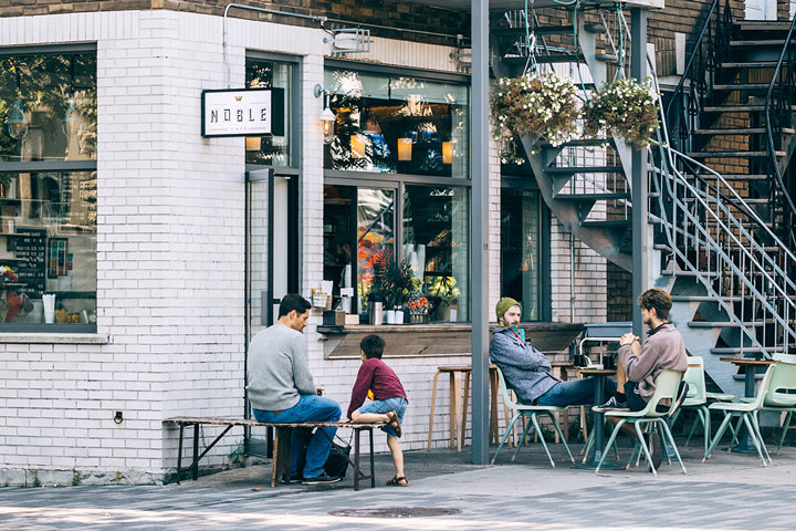 terrasse d'un restaurant de Montréal