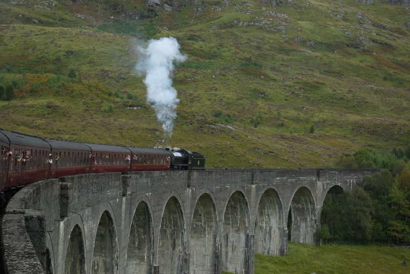 Ligne de train en Ecosse