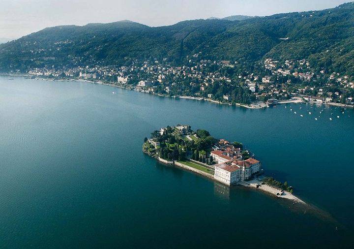 vue aérienne du Lac Majeur 